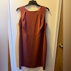 MM Lafleur Sleeveless Rust Midi Dress